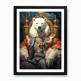 Polar Bear King Art Print