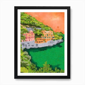 Portofino Landscape Art Print