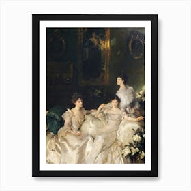 The Wyndham Sisters Lady Elcho, Mrs. Adeane, and Mrs. Tennant (1899), John Singer Sargent Art Print