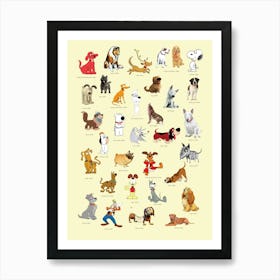 Dogs from TV & Film - Dog Lover Art Print Art Print