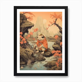 Wise Frog Japanese Style 1 Art Print