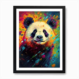 Panda Art In Post Impressionism Style 4 Art Print