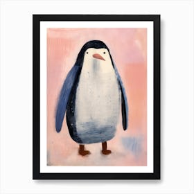 Playful Illustration Of Penguin For Kids Room 1 Art Print