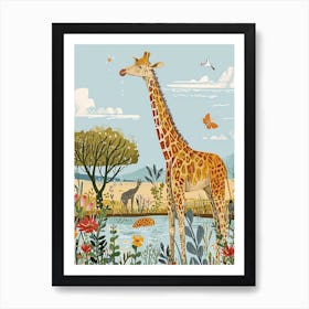 Giraffes In The Wild 2 Art Print