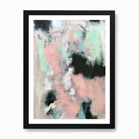 PINK MAMBO - Abstract Painting Ethereal Clouds in Peach, Pink, Sage, Blue by "Colt x Wilde"  Art Print