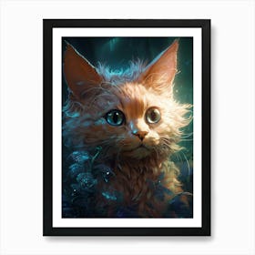 Cat In The Forest Art Print