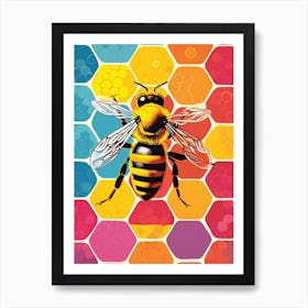 Vivid Bees Pop Art Inspired 3 Art Print