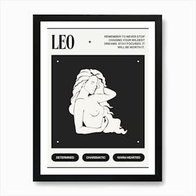 Leo Zodiac Sign Art Print