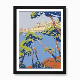 Lake Travel Poster Vacation France Art Print