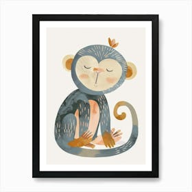 Charming Nursery Kids Animals Monkey 2 Art Print