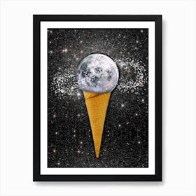 Moon Ice Cream Art Print