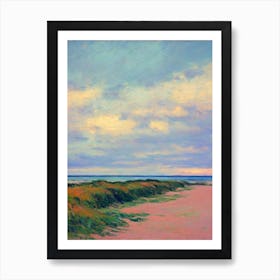 Beadnell Bay Beach Northumberland Monet Style Art Print