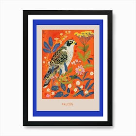 Spring Birds Poster Falcon 2 Art Print
