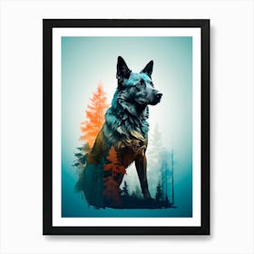 Wolf In The Woods Art Print