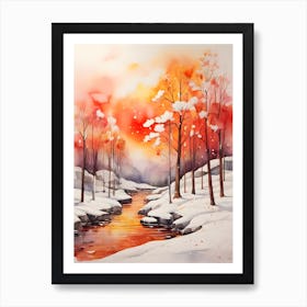 Winter Landscape Painting 2 1 Art Print