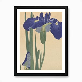 Japanese Ukiyo-E Iris Art Print