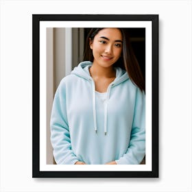 Blue Hoodie-Reimagined Art Print