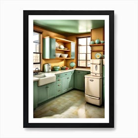 Retro Kitchen 5 Art Print