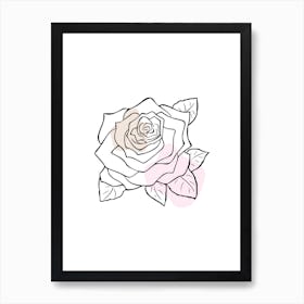 Rose Flower Art Print