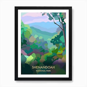 Shenandoah National Park Travel Poster Matisse Style 3 Art Print