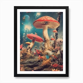 Mushroom Collage 7 Art Print