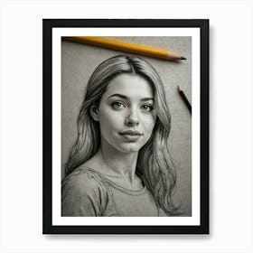 Portrait Of A Girl 12 Art Print