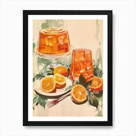 Retro Orange Jelly Vintage Cookbook Inspired 1 Art Print