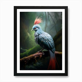 Tropical Treasure: Victoria Crowned Pigeon Print Art Print