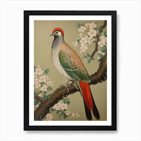 Ohara Koson Inspired Bird Painting Pheasant 7 Art Print