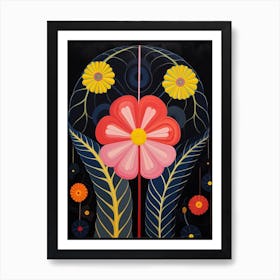Veronica 4 Hilma Af Klint Inspired Flower Illustration Art Print
