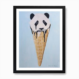 Icecream Panda Art Print