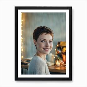 Portrait Of A Young Woman Art Print