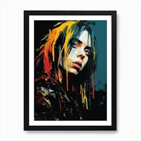 Billie Eilish Pop Art Abstract 5 Art Print