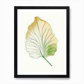 Ginkgo Leaf Warm Tones 3 Art Print