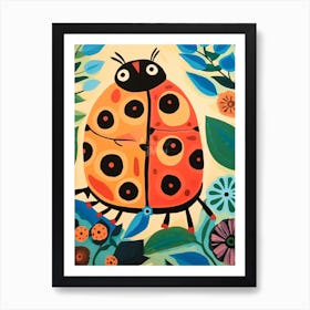 Maximalist Animal Painting Ladybug 1 Art Print