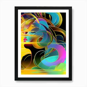 Yellow, abstract, "Finding Hope" Art Print