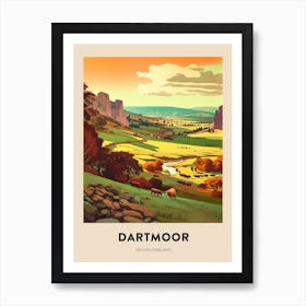 Devon Vintage Travel Poster Dartmoor 2 Art Print