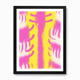 Yellow And Pink Abstract 1 Art Print