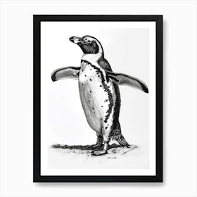 King Penguin Standing On Tiptoes 2 Art Print