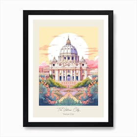 The Vatican City   Vatican City   Cute Botanical Illustration Travel 1 Poster Art Print