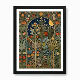 William Morris Moonlight In The Garden 2 Art Print