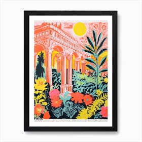 Gradens At The Palace Of Fine Arts Abstract Riso Style 2 Art Print