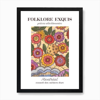 Folklore Exquis Art Print