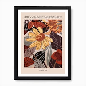 Fall Botanicals Anemone 1 Poster Art Print