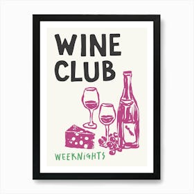 Wine Club Art Print
