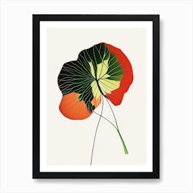 Nasturtium Leaf Abstract Poster