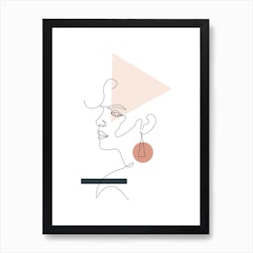 Geometric Girl Art Print