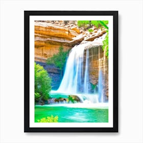 Calf Creek Waterfall, United States Majestic, Beautiful & Classic (2) Art Print