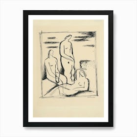 Three Women, Mikuláš Galanda Art Print