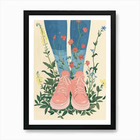 Pink Shoes And Wild Flowers 7 Art Print